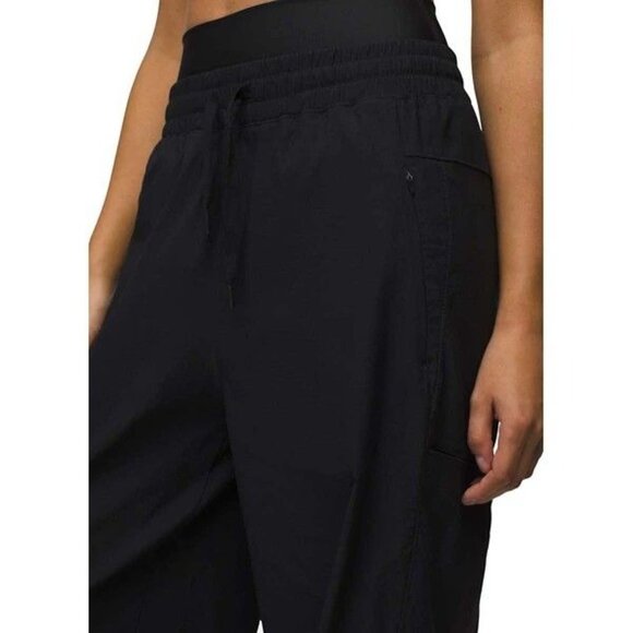 PrAna Send Off Pant Black Womens XL Regular High Rise Pull On Drawcord Waist NWT - Picture 3 of 3